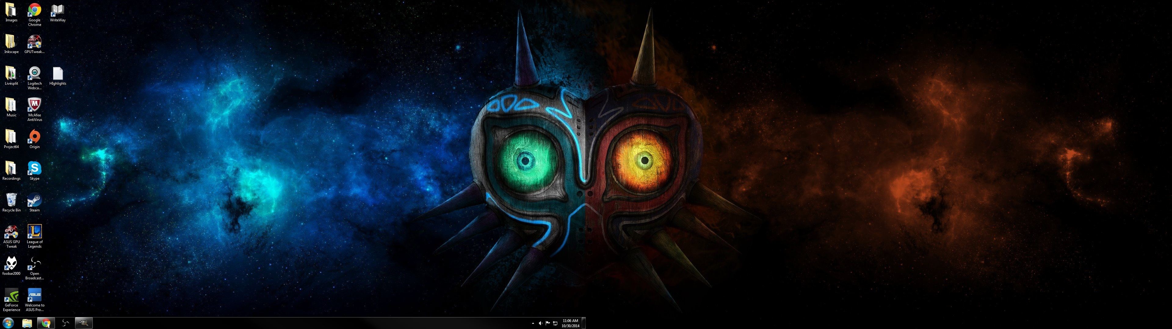 dual monitor wallpaper windows 7 3840x1080,darkness,eye,illustration,art,graphic design