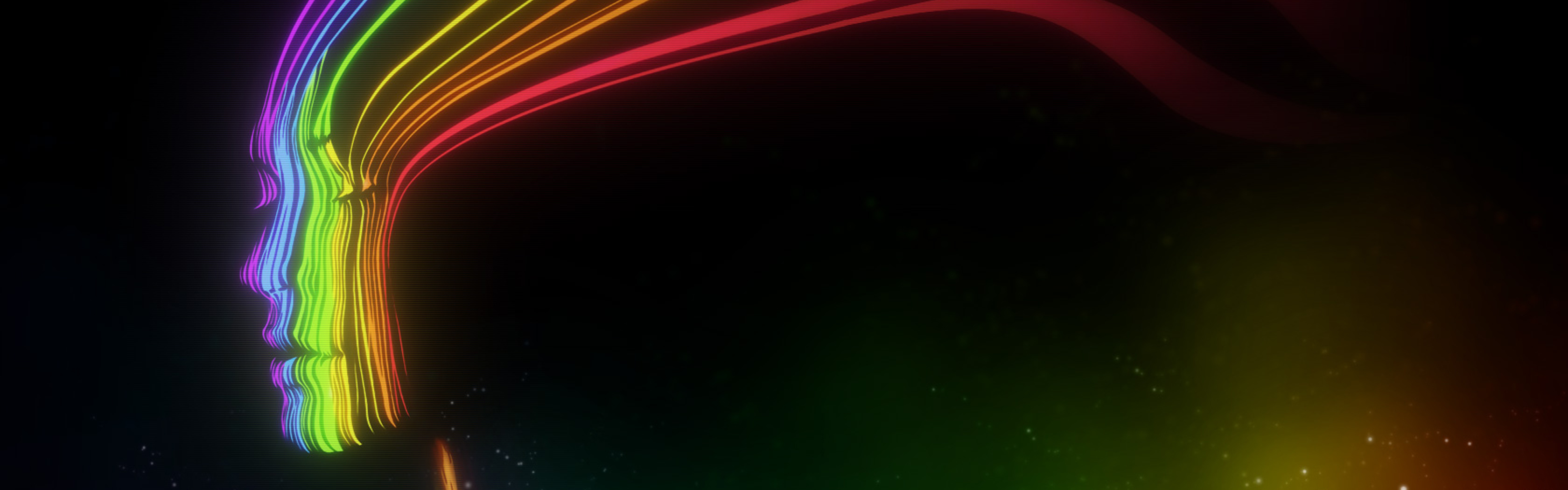 sfondo di doppio monitor 1080p,verde,rosso,nero,leggero,giallo