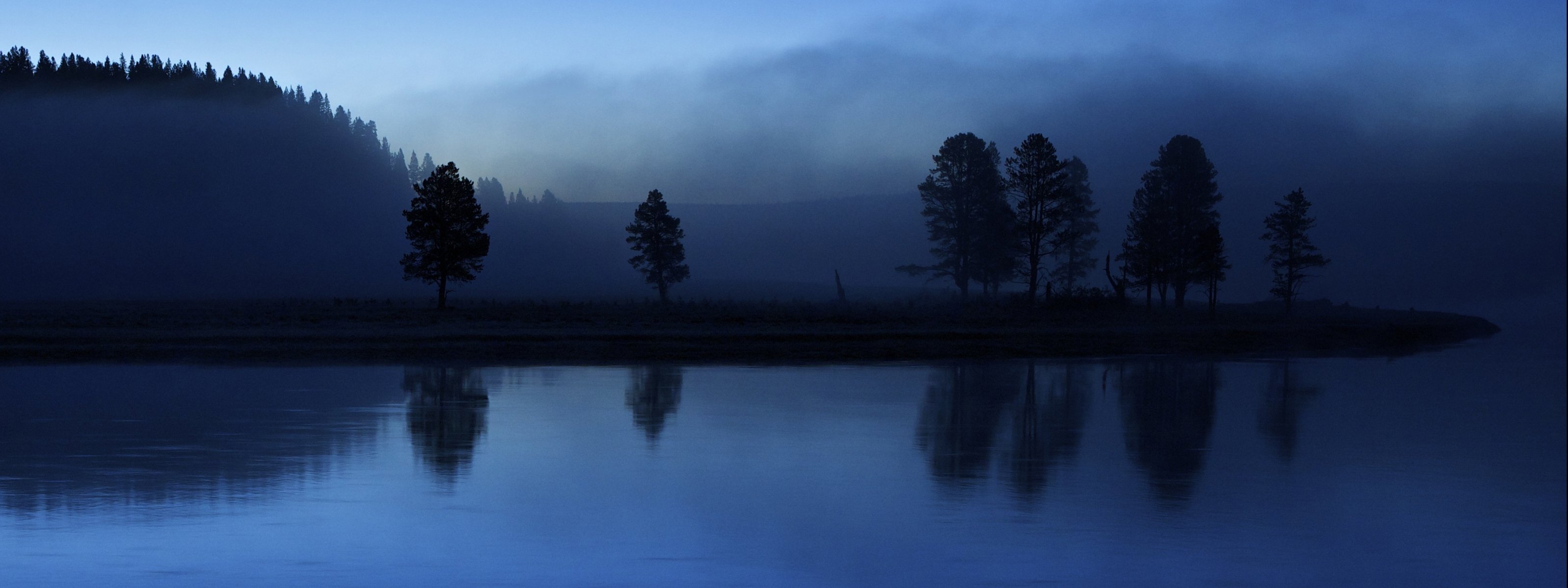 fondo de pantalla de monitor dual 4k,cielo,reflexión,naturaleza,azul,paisaje natural