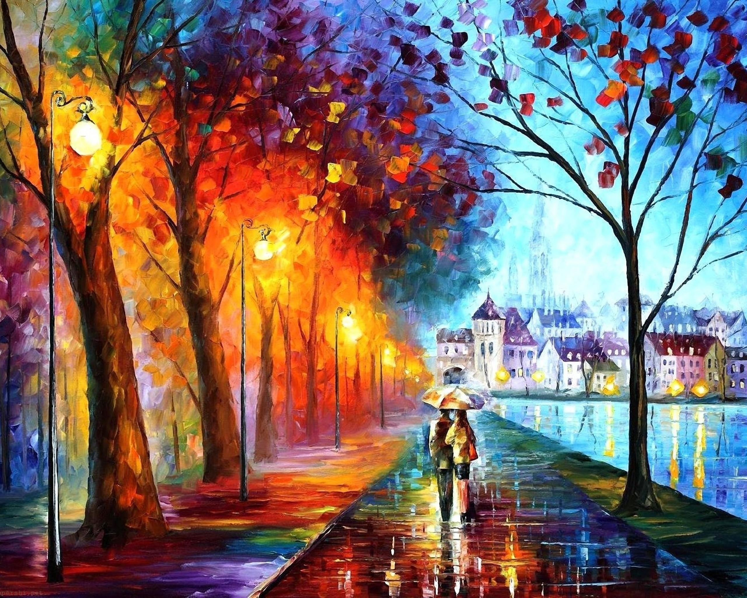 amour peinture fond d'écran hd,la peinture,peinture aquarelle,paysage naturel,ciel,art moderne