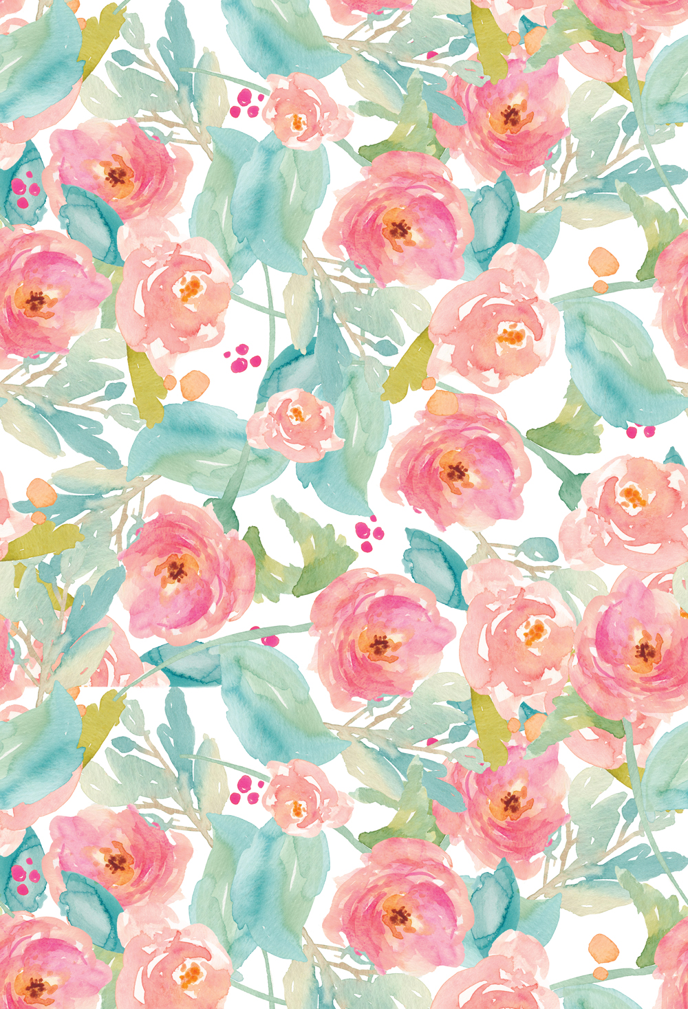 flower painting wallpaper,pink,aqua,pattern,teal,wrapping paper