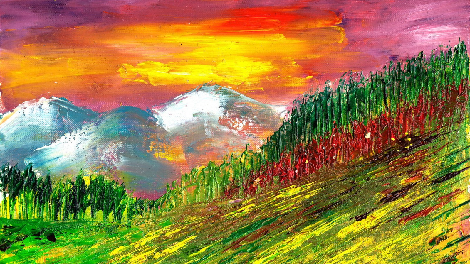 beautiful painting wallpaper,painting,nature,acrylic paint,sky,natural landscape