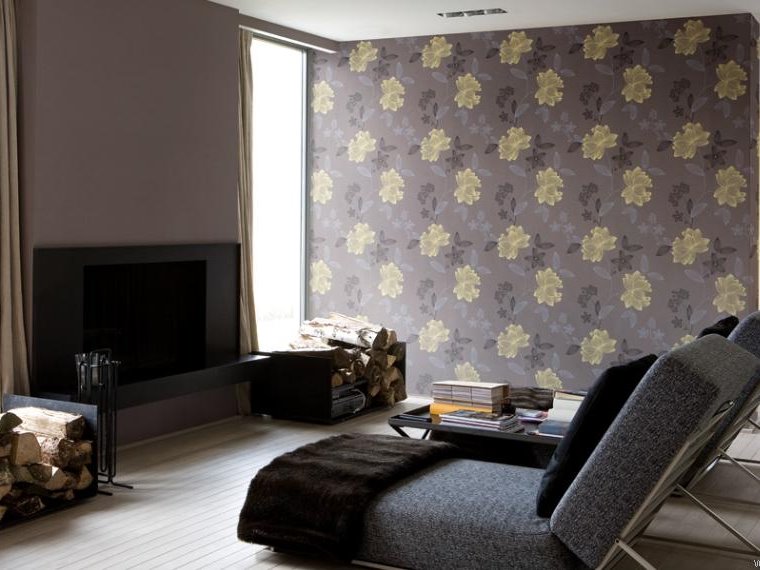 Luxury Black Living Room Wallpaper - Wallpaper- WallpaperUse