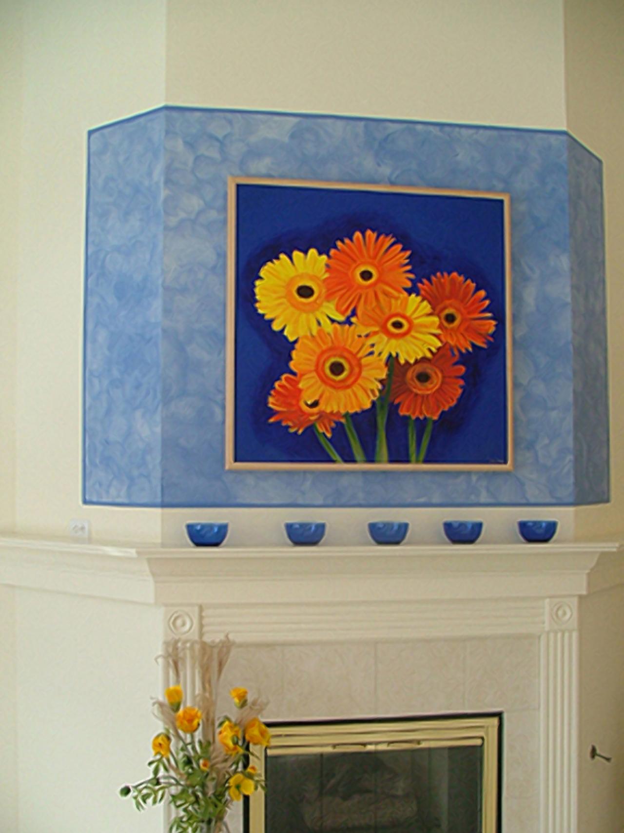벽지 및 페인트 조합 아이디어,해바라기,꽃,노랑,식물,페인트 등