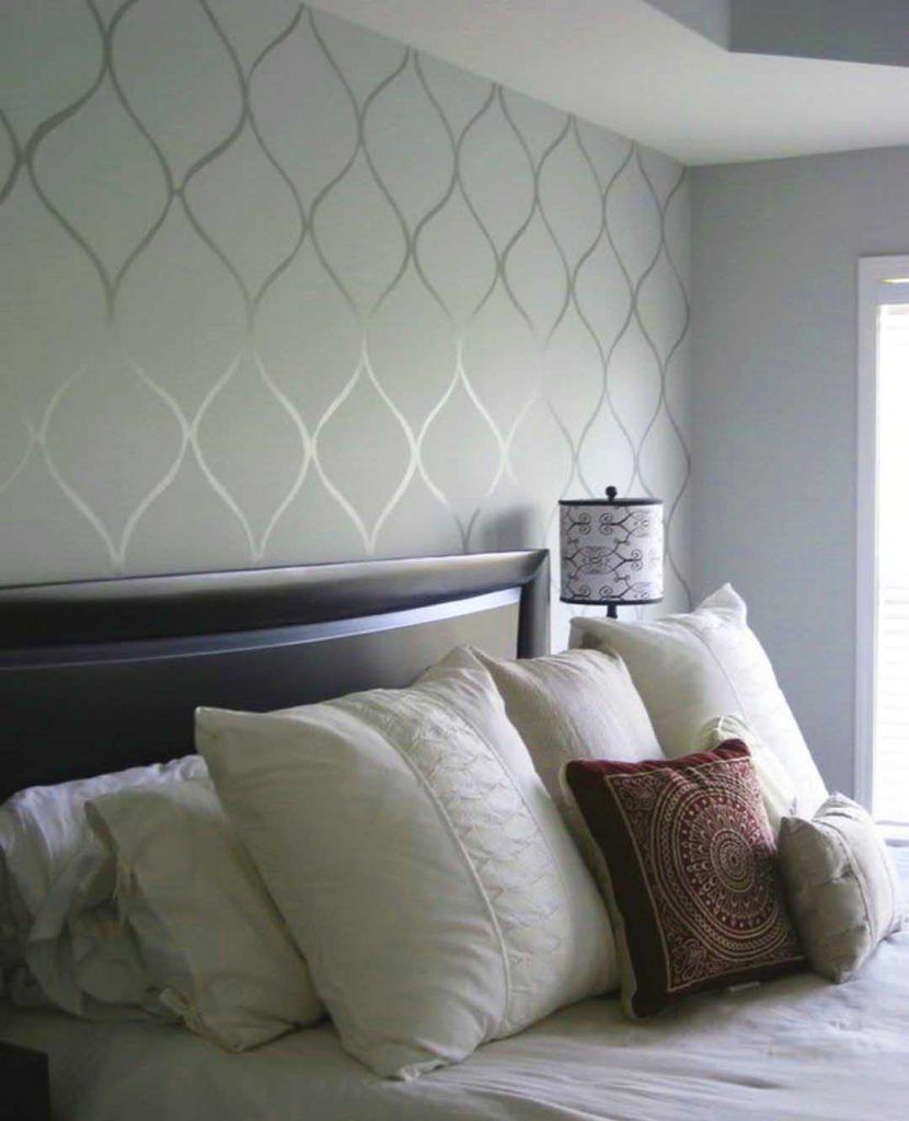 ideas de combinación de papel tapiz y pintura,dormitorio,mueble,habitación,pared,cama