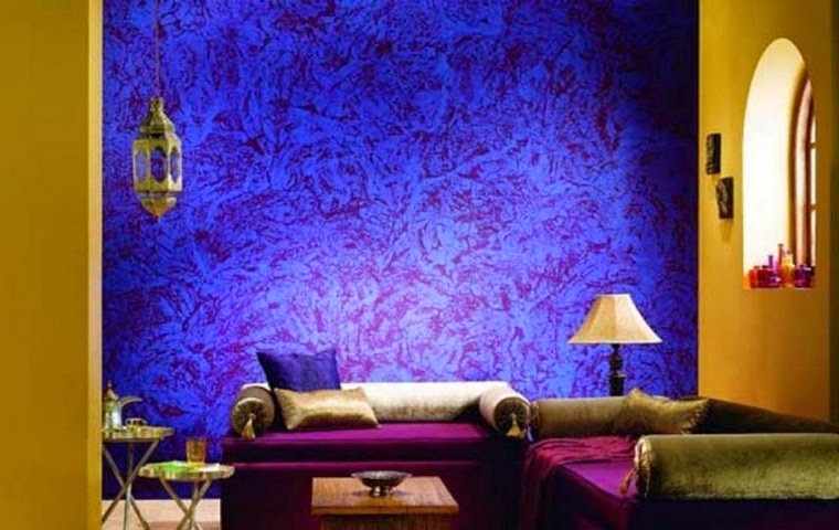 ideen für die kombination von tapeten und farben,lila,violett,wand,majorelle blau,zimmer
