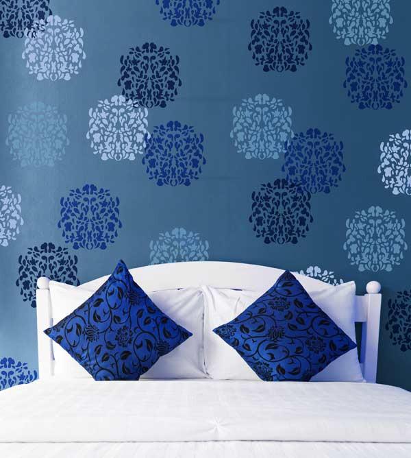 벽지 및 페인트 조합 아이디어,푸른,벽,짙은 청록색,벽지,무늬
