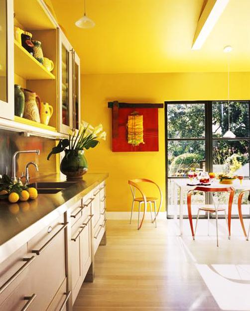 ideas de combinación de papel tapiz y pintura,encimera,habitación,amarillo,mueble,propiedad