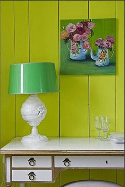壁紙とペイントの組み合わせのアイデア,家具,緑,棚,黄,テーブル