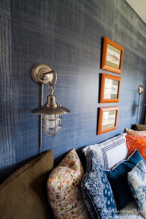 papel tapiz que parece pintura,habitación,diseño de interiores,azul,mueble,sala