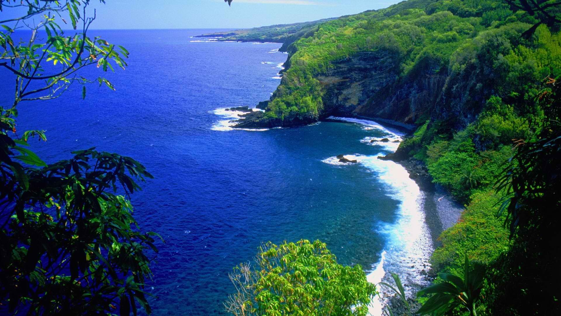 hawaii desktop wallpaper,body of water,natural landscape,nature,coast,coastal and oceanic landforms