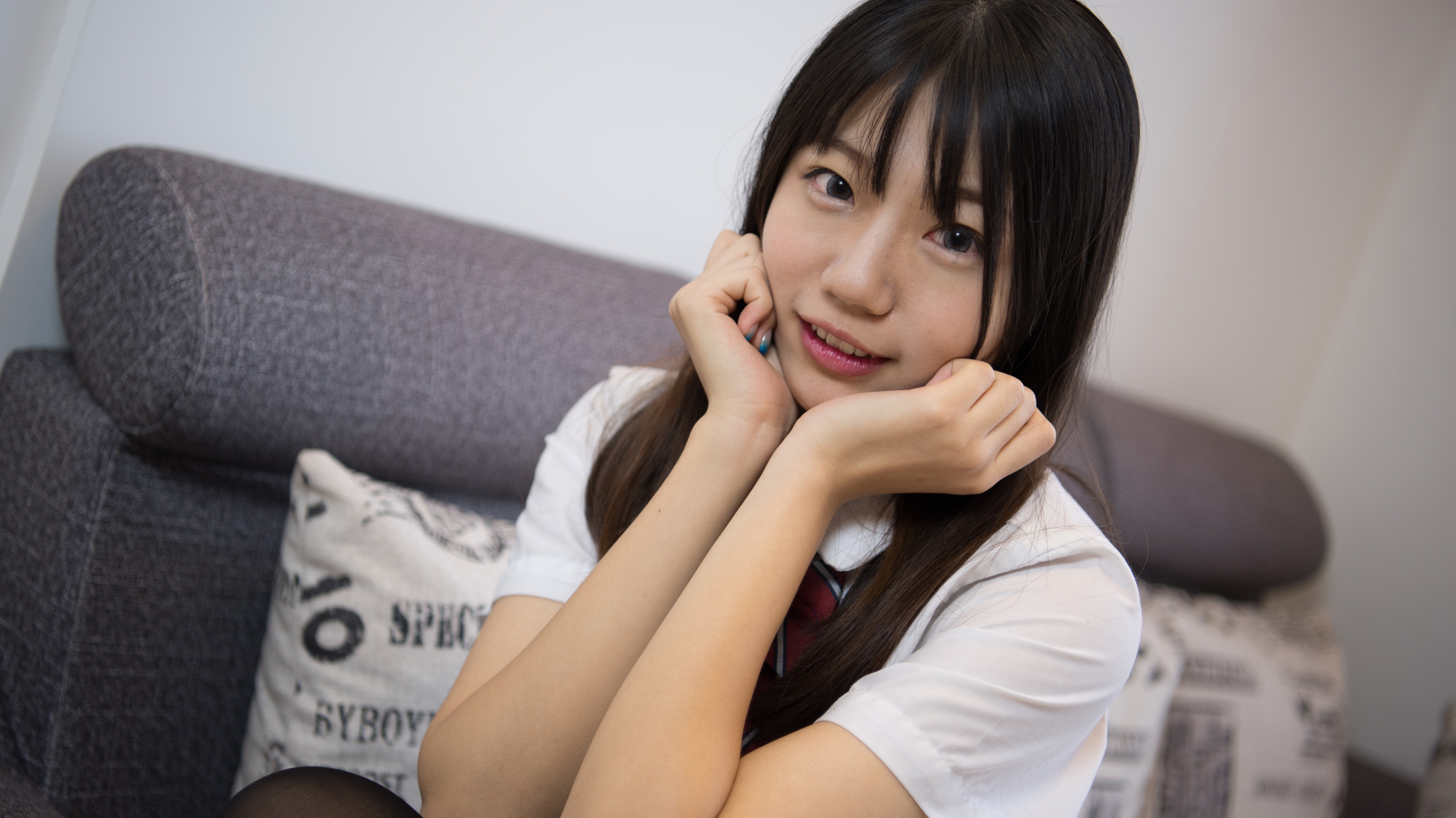 smile girl wallpaper,hair,japanese idol,skin,beauty,hairstyle