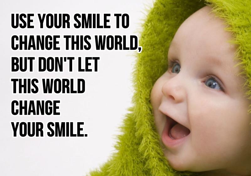 smile wallpaper with quotes,child,facial expression,text,nose,head