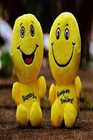 keep smiling wallpaper,stuffed toy,plush,toy,yellow,smile