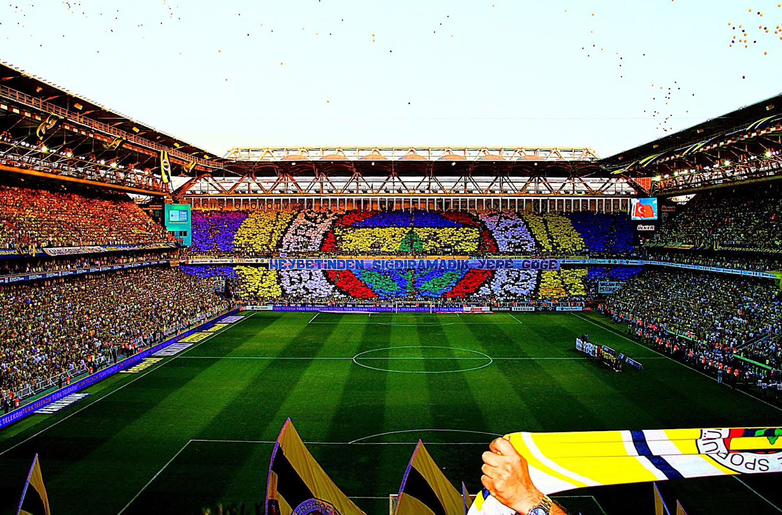 fenerbahce fondo de pantalla hd,estadio,estadio de fútbol específico,ventilador,producto,multitud