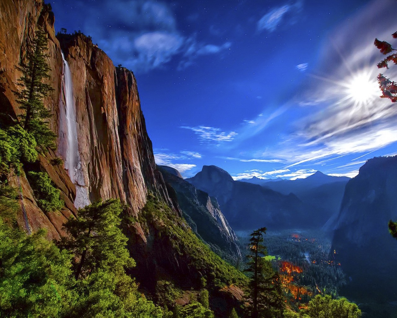 desktop wallpaper 1280x1024,natural landscape,mountainous landforms,nature,sky,mountain