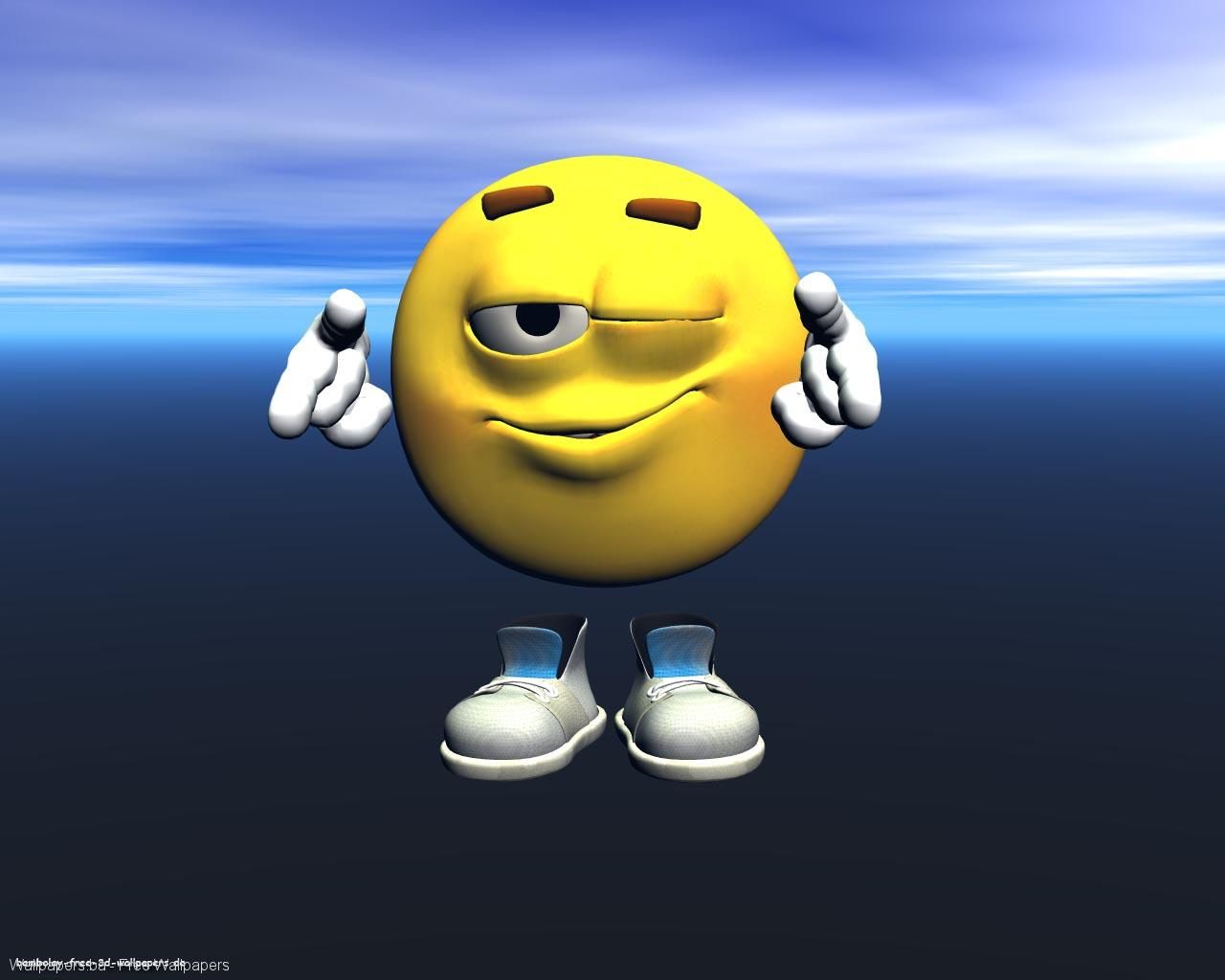 wallpaper smiley 3d,animated cartoon,emoticon,cartoon,smiley,smile