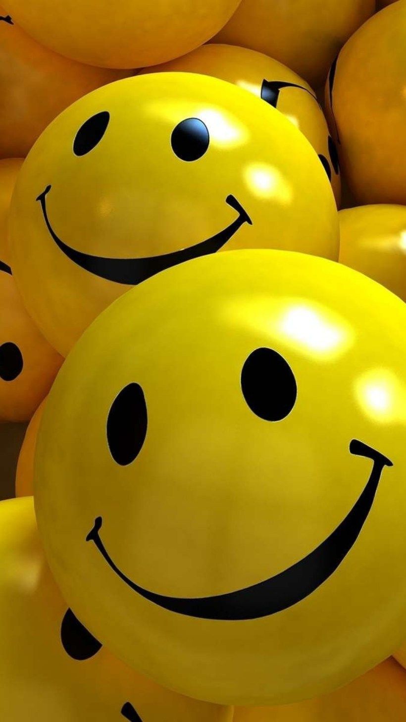 smiley wallpaper per cellulari,emoticon,smiley,giallo,sorridi,contento