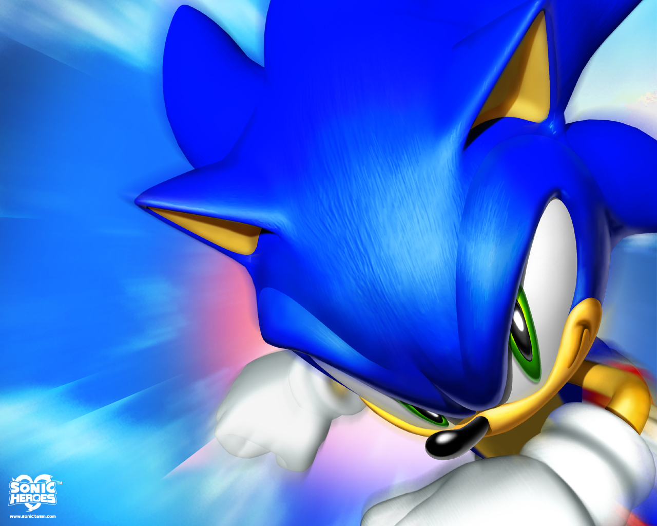 sonic heroes wallpaper,sonic the hedgehog,blau,erfundener charakter,elektrisches blau,grafikdesign