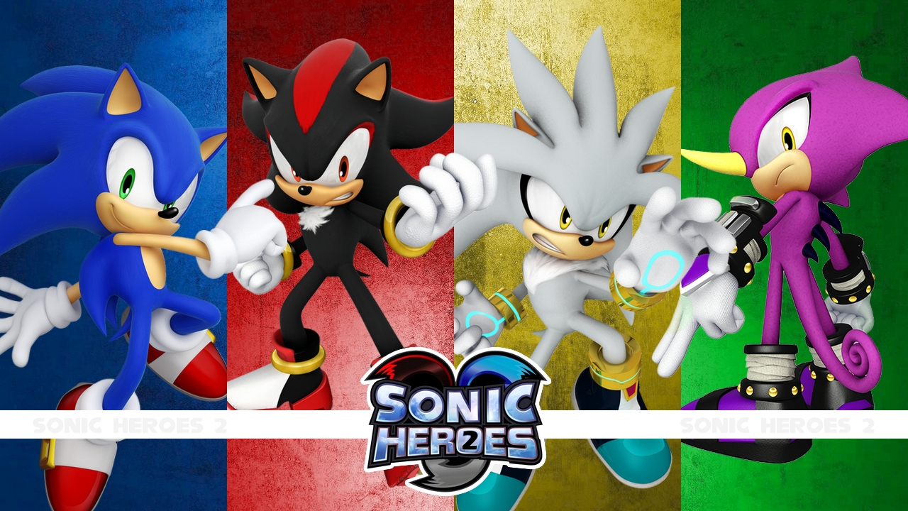 sonic heroes wallpaper,karikatur,animierter cartoon,sonic the hedgehog,erfundener charakter,action figur