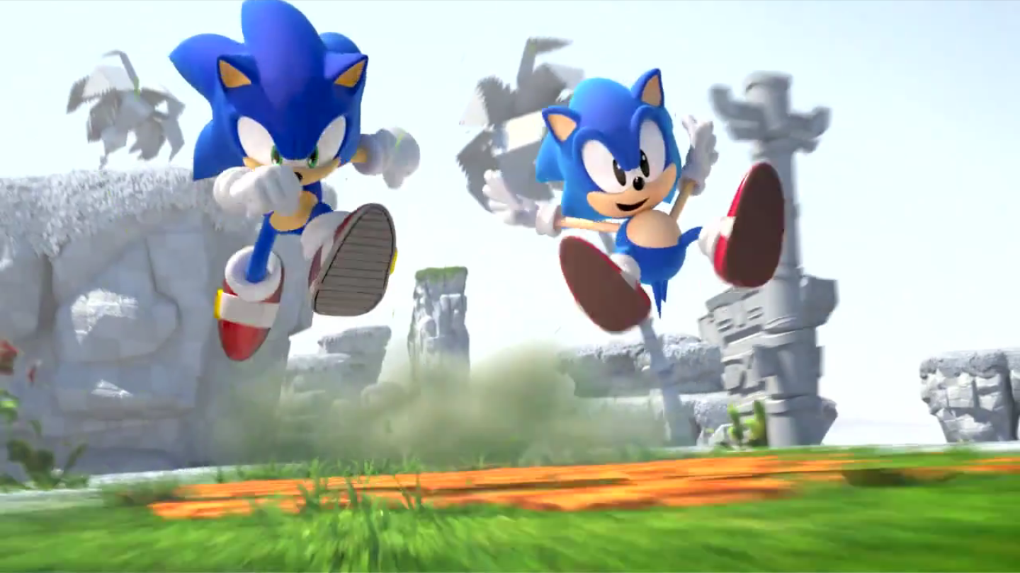 sonic generations wallpaper,cartoon,sonic the hedgehog,animated cartoon,fictional character,games