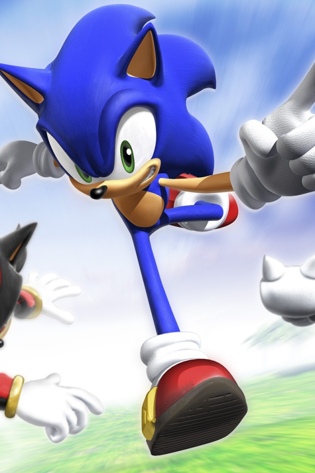 sonic iphone wallpaper,sonic the hedgehog,karikatur,animierter cartoon,erfundener charakter,spiele