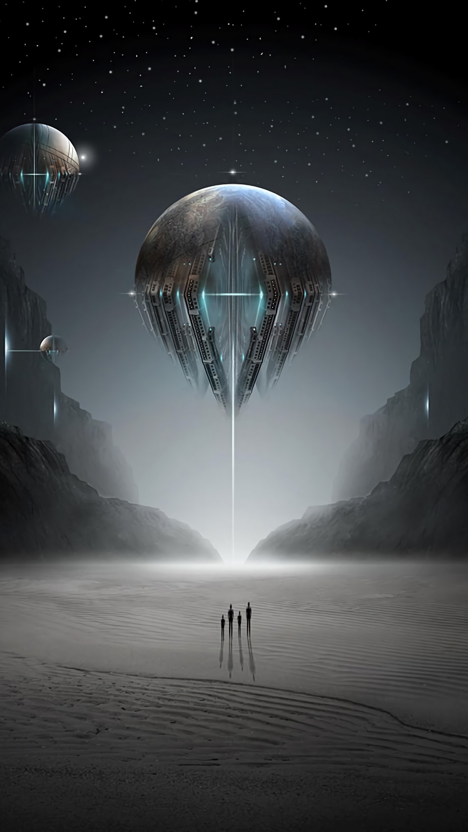 sci fi live wallpaper,lumière,ciel,atmosphère,espace,véhicule