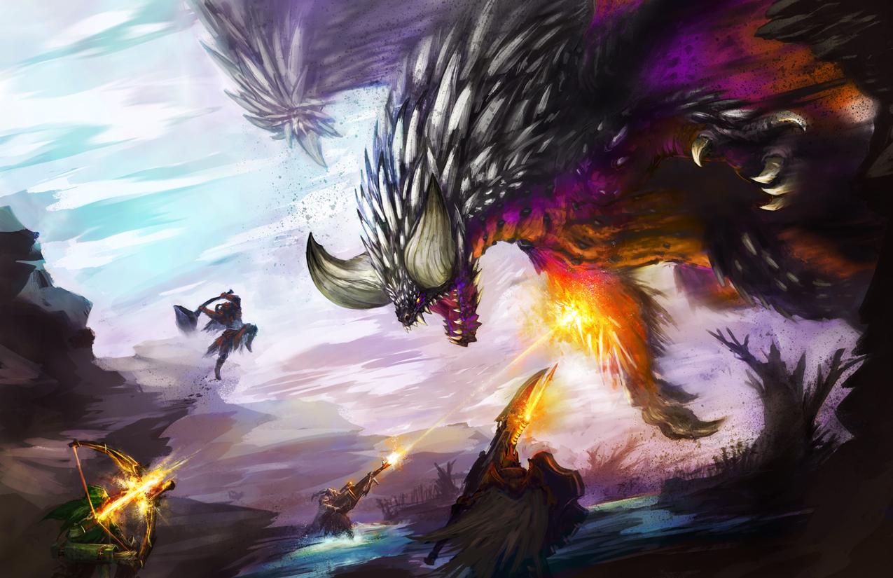 monster live wallpaper,action adventure game,cg artwork,fictional character,purple,dragon