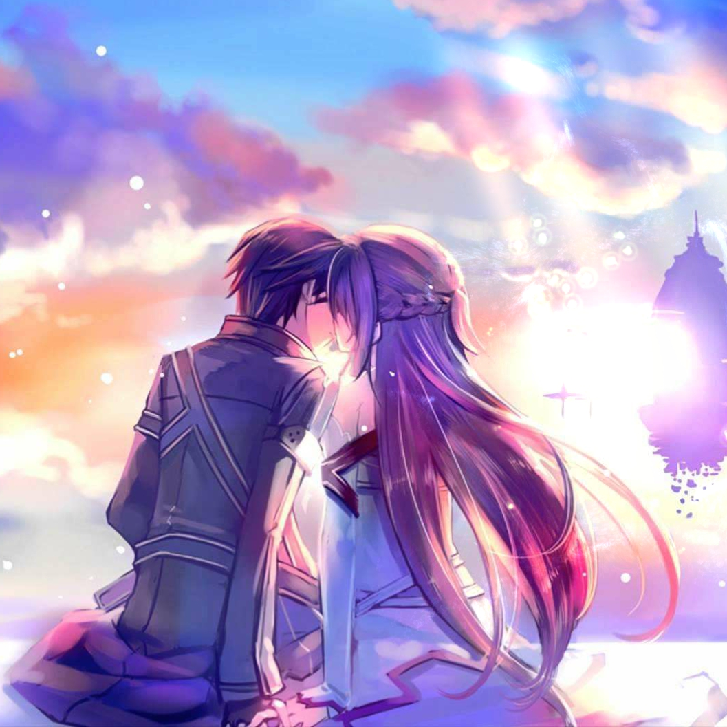 sao live wallpaper,anime,cg artwork,cartoon,sky,long hair