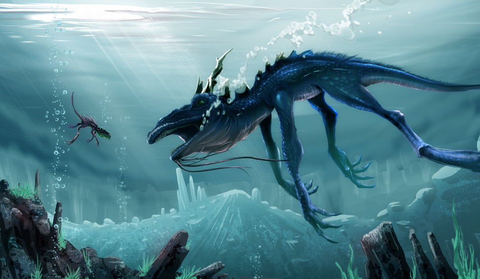 deep sea live wallpaper,dragon,cg artwork,fictional character,mythical creature,extinction