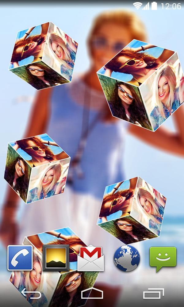 cubo di foto 3d live wallpaper,giochi,arte,squadra