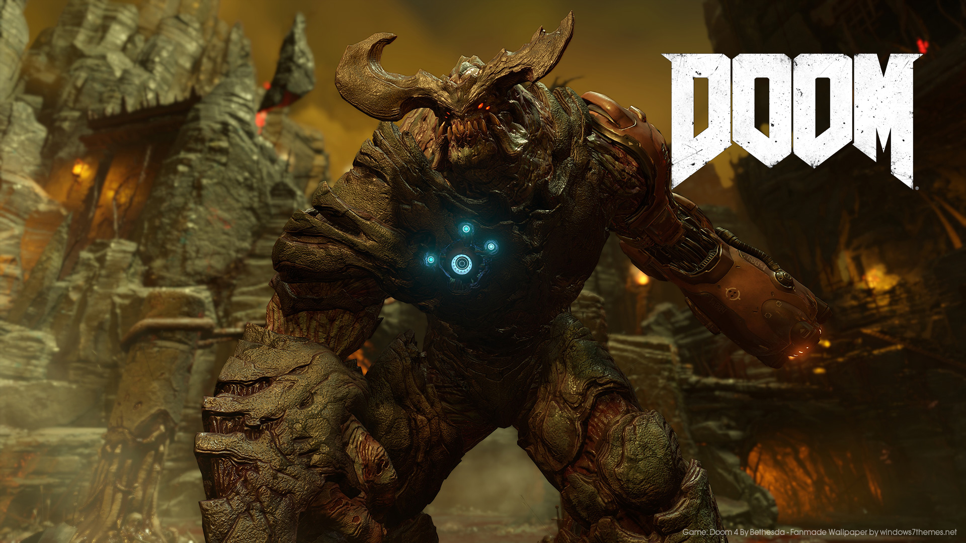 doom live wallpaper,action adventure spiel,computerspiel,dämon,cg kunstwerk,erfundener charakter