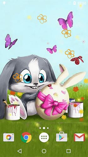 fondo de pantalla de pascua en vivo gratis,dibujos animados,ilustración,conejo de pascua