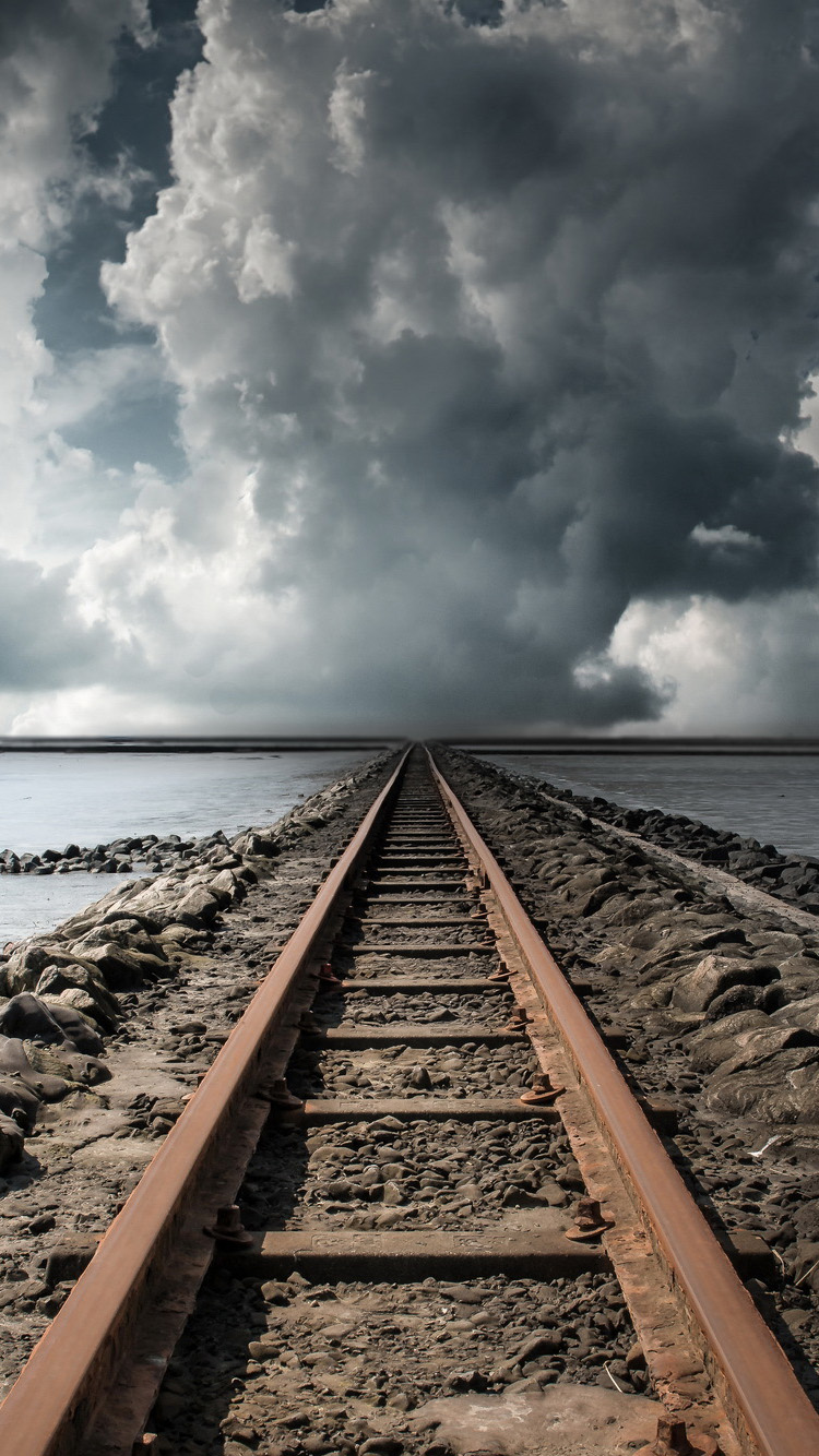 info wallpaper,track,sky,transport,horizon,cloud