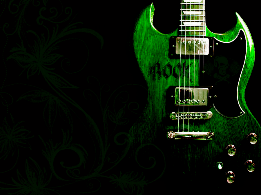 tapeten de rock,gitarre,elektrische gitarre,grün,gezupfte saiteninstrumente,musikinstrument