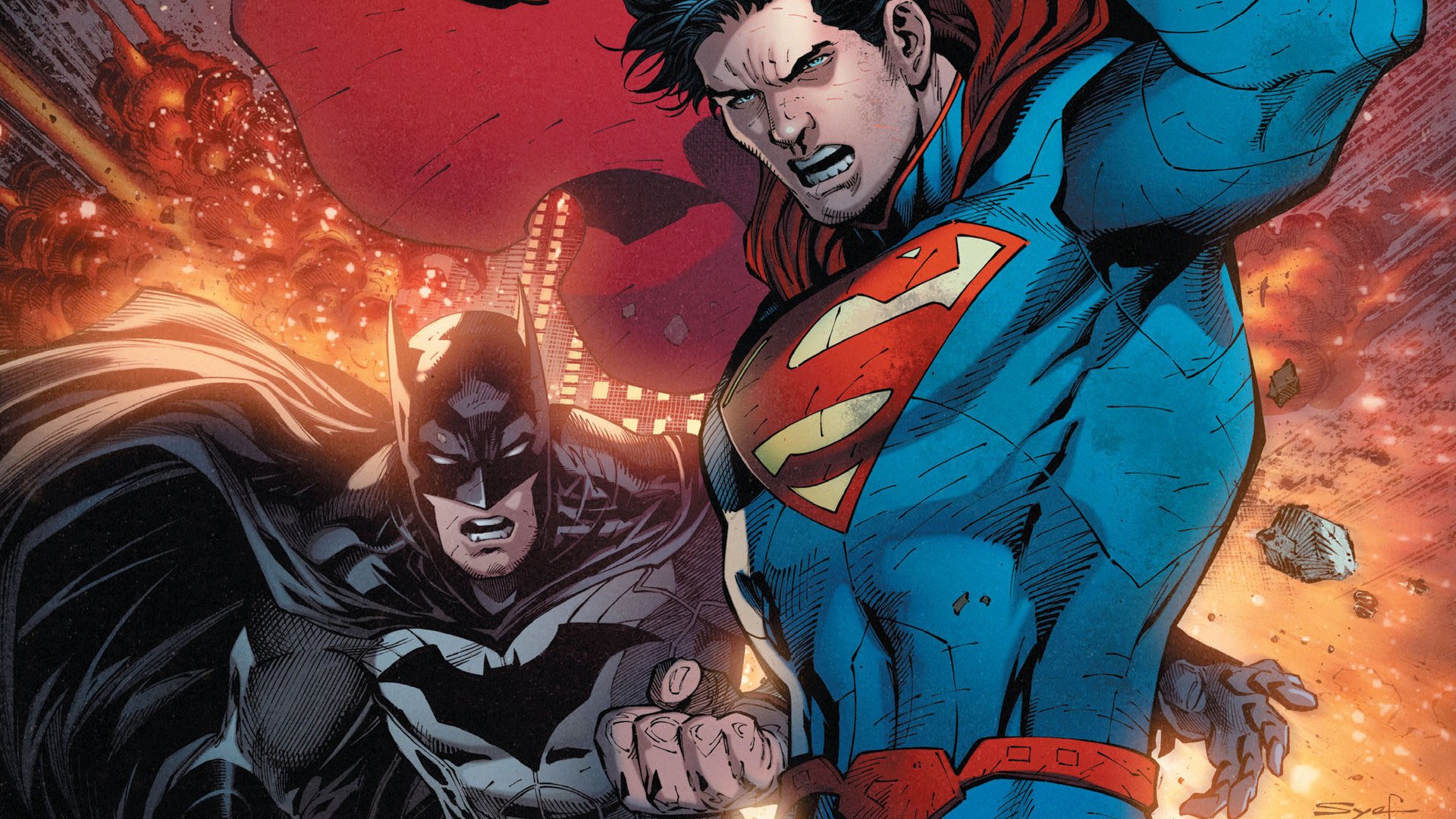 fond d'écran batman et superman,personnage fictif,super héros,des bandes dessinées,fiction,héros