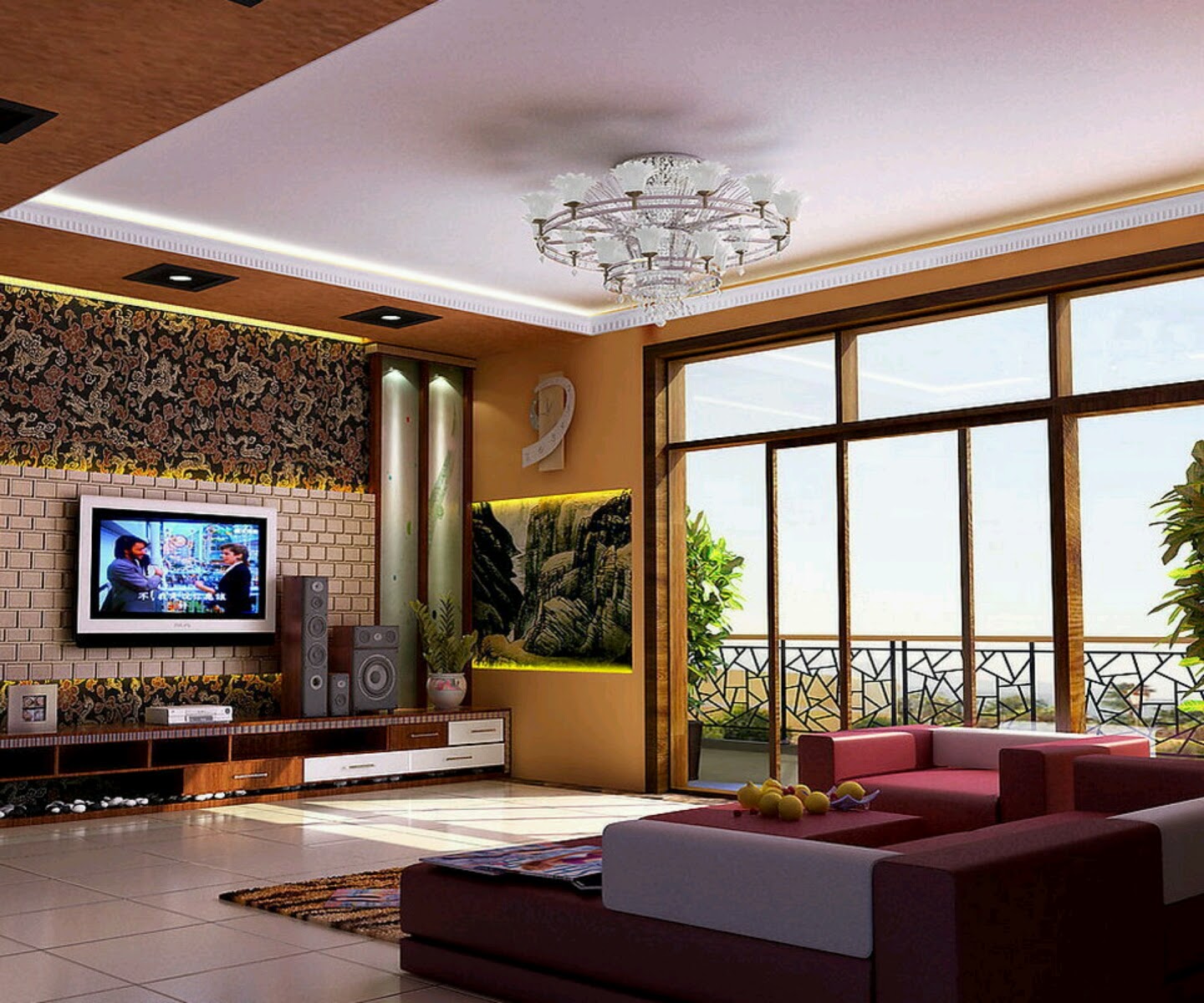 wallpapers hd home design,ceiling,living room,interior design,room,furniture