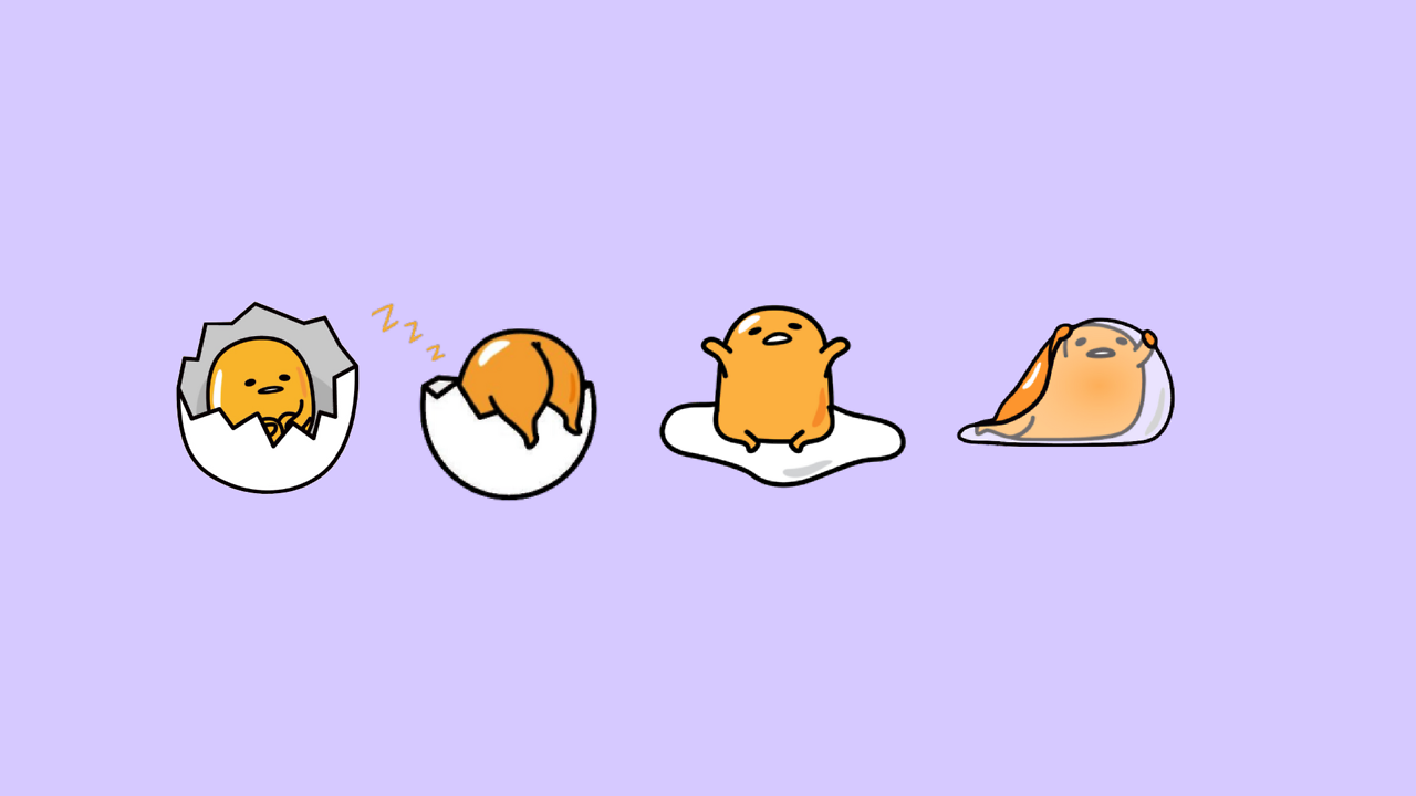 gudetama fond d'écran hd,dessin animé,oeuf,oiseau,illustration,sourire