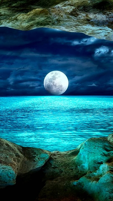 best wallpapers for s7 edge,nature,sky,moon,moonlight,ocean