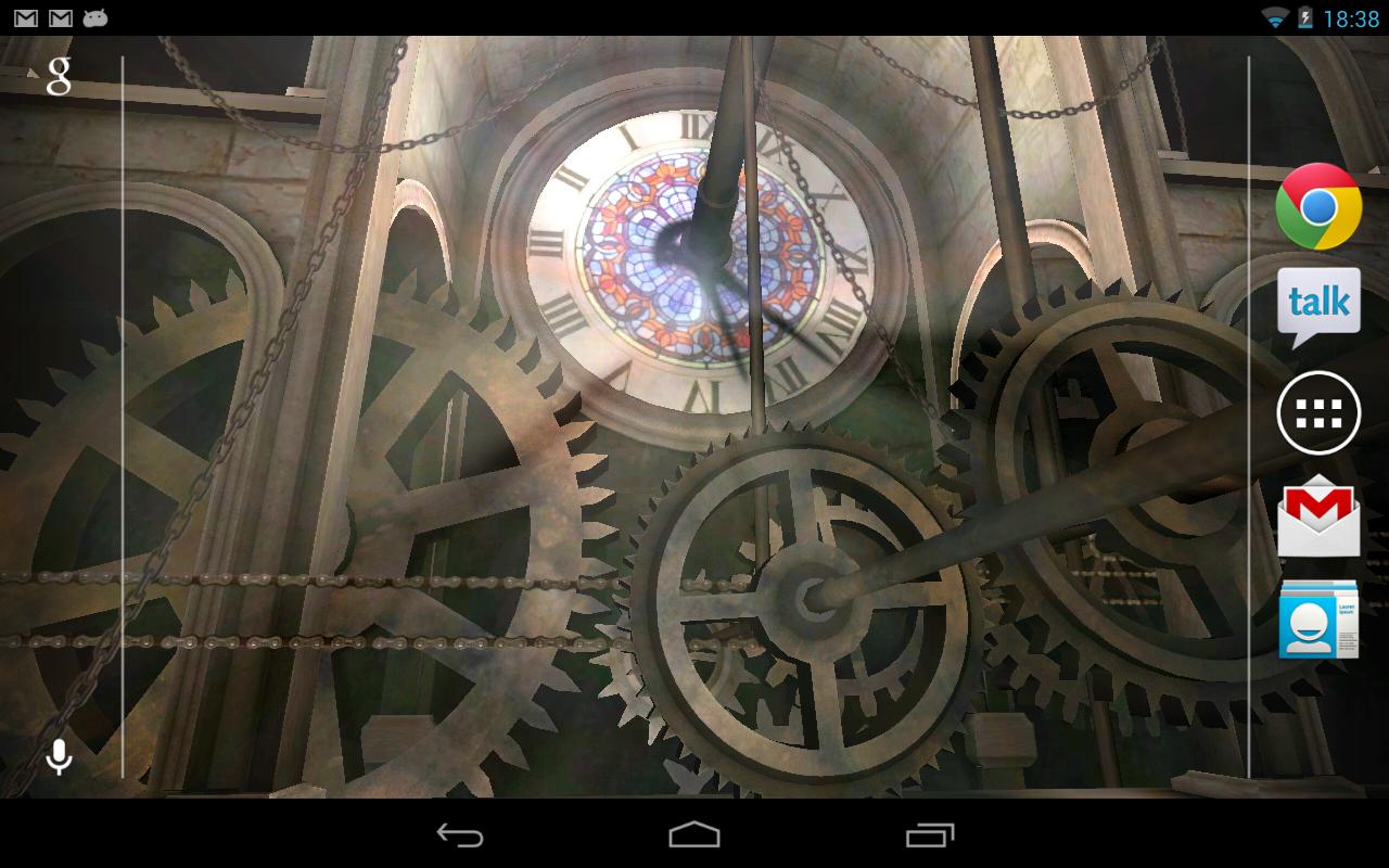 reloj live wallpaper 3d android,reloj,rueda,torre del reloj,captura de pantalla,borde