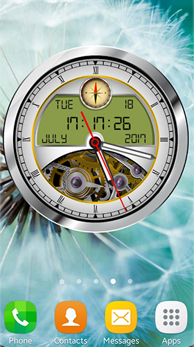 reloj live wallpaper 3d android,reloj analógico,reloj,reloj de pared,brújula,fuente