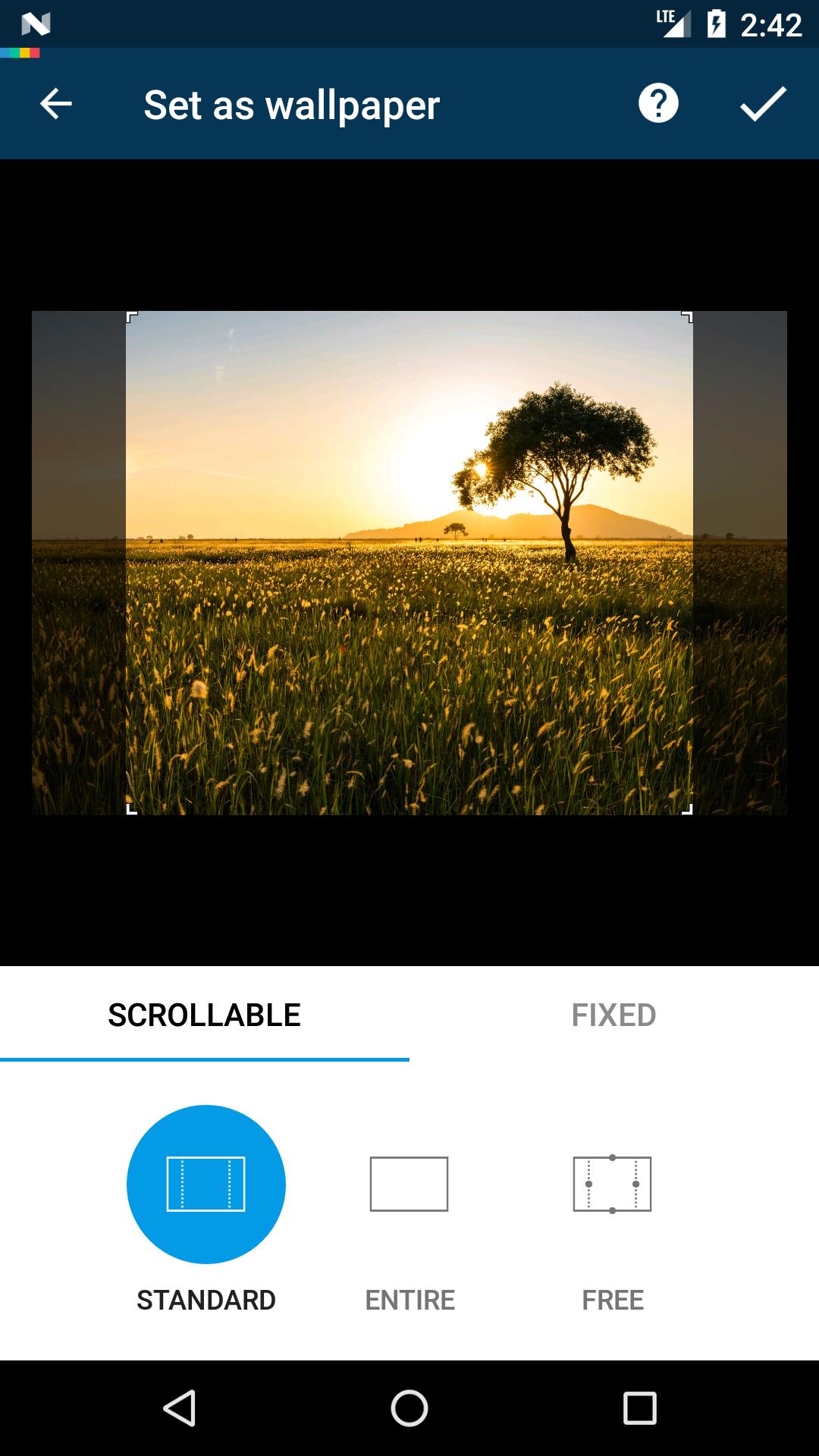 Scrollable Standard Wallpaper Center Crop Image And Set As Wallpaper