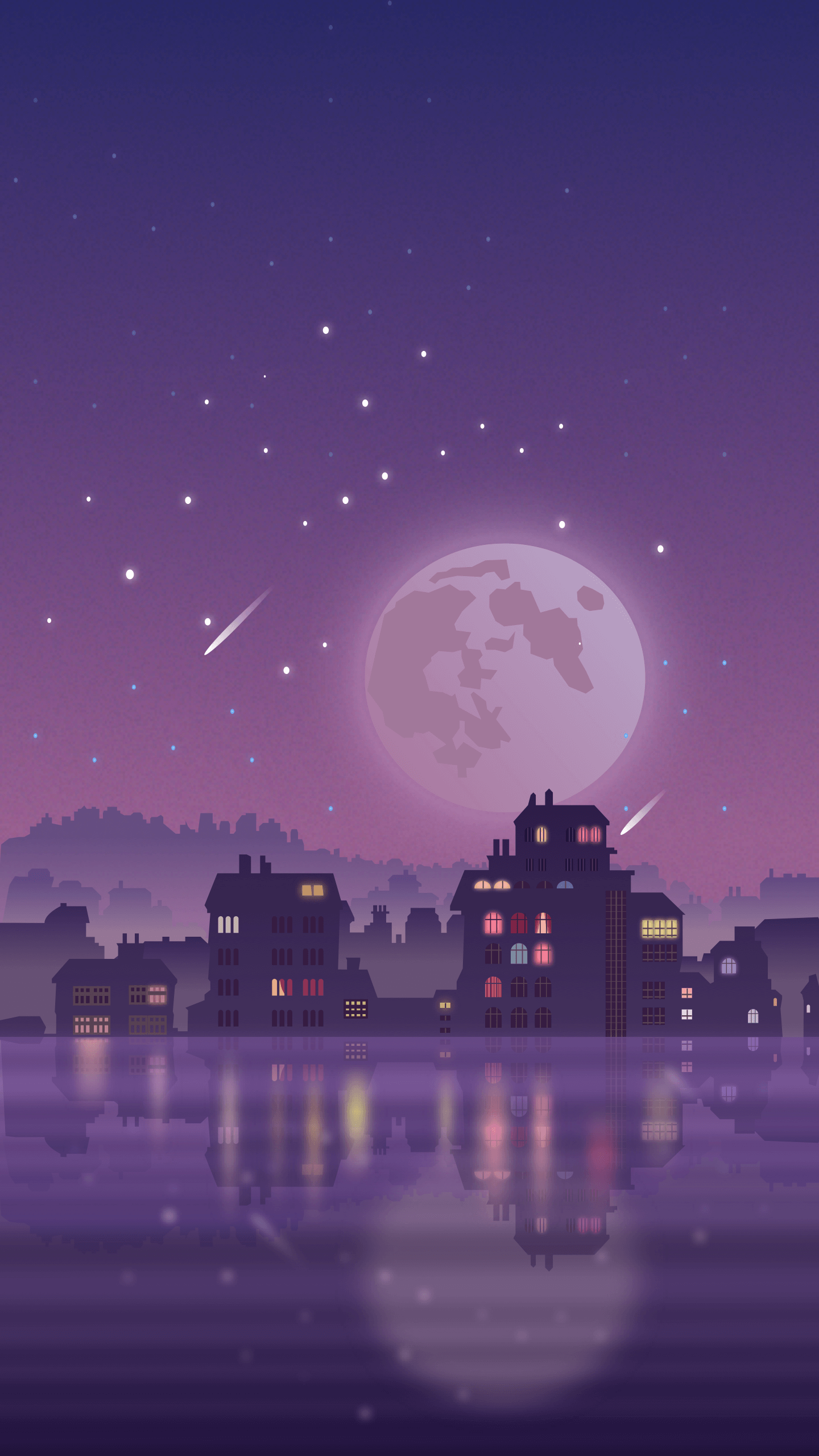 fondo de pantalla de android 7.1,cielo,púrpura,violeta,noche,atmósfera