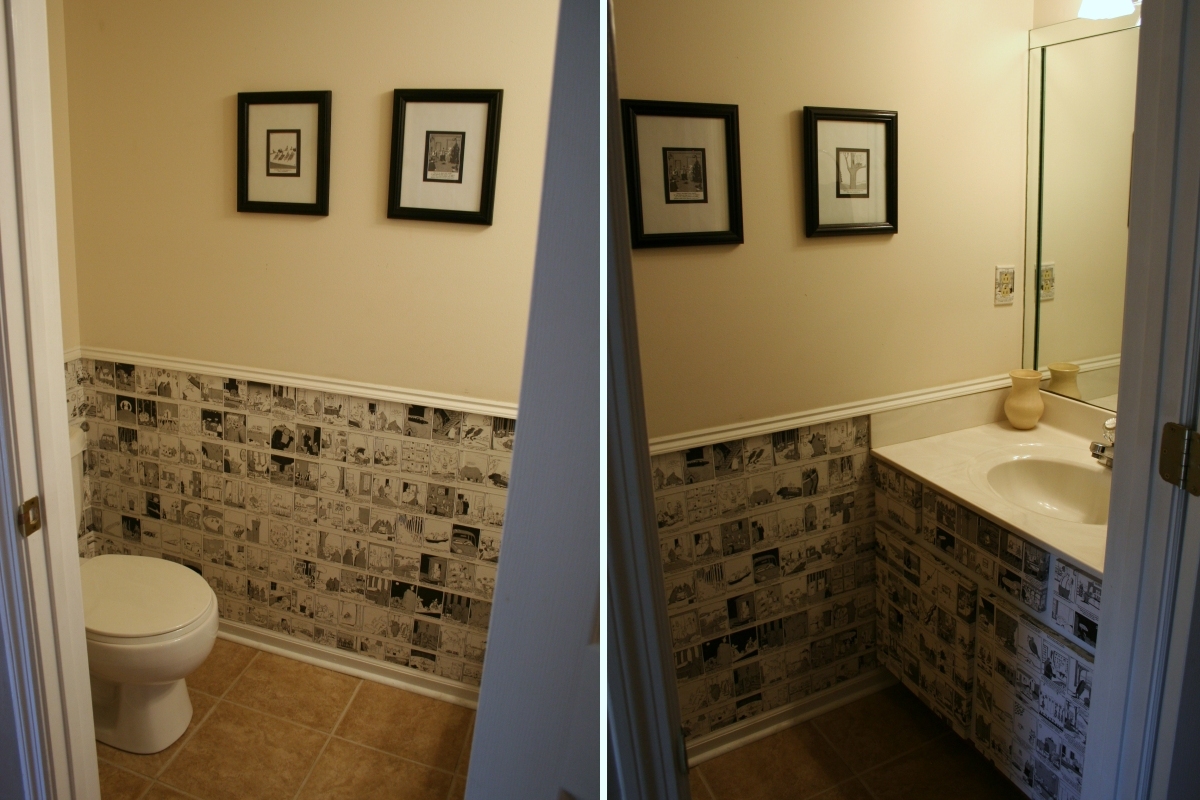 Wallpaper Bottom Half Of Wall Bathroom WallpaperUse