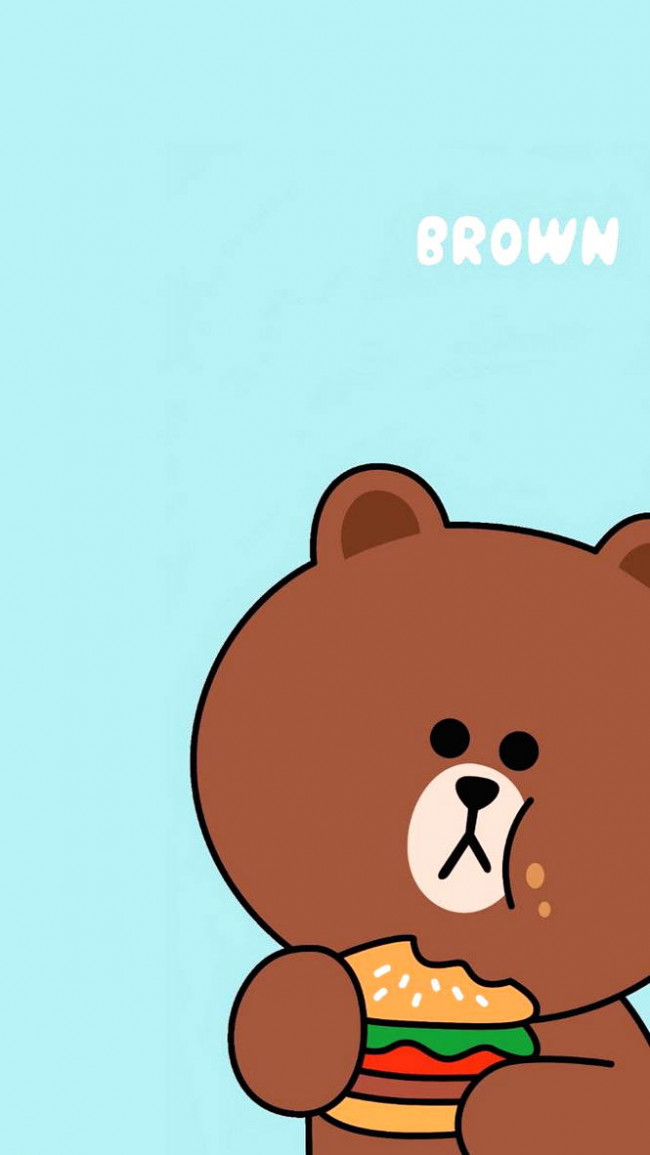 wallpaper untuk line,cartoon,brown,teddy bear,bear,snout