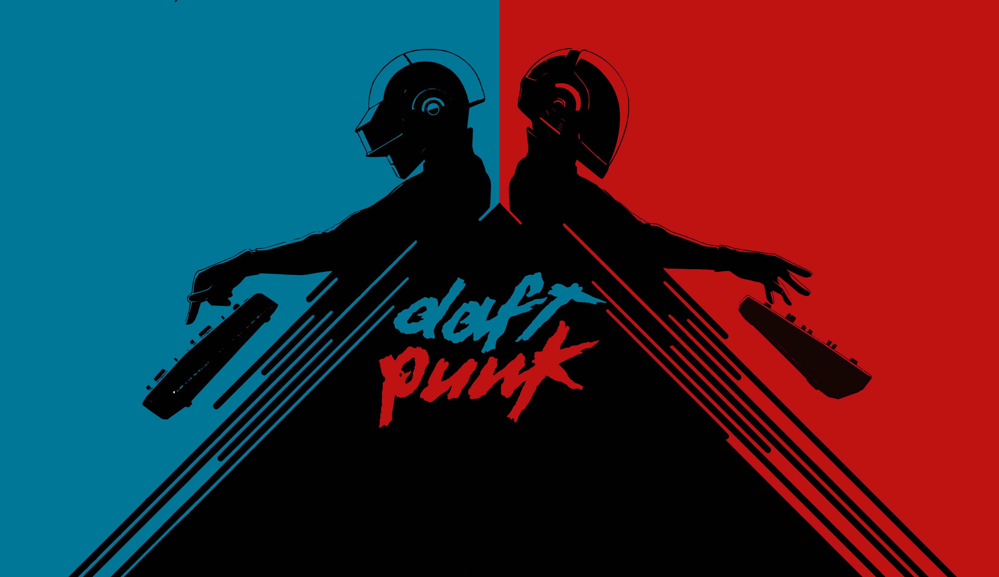 wallpaper daft punk,bass guitar,graphic design
