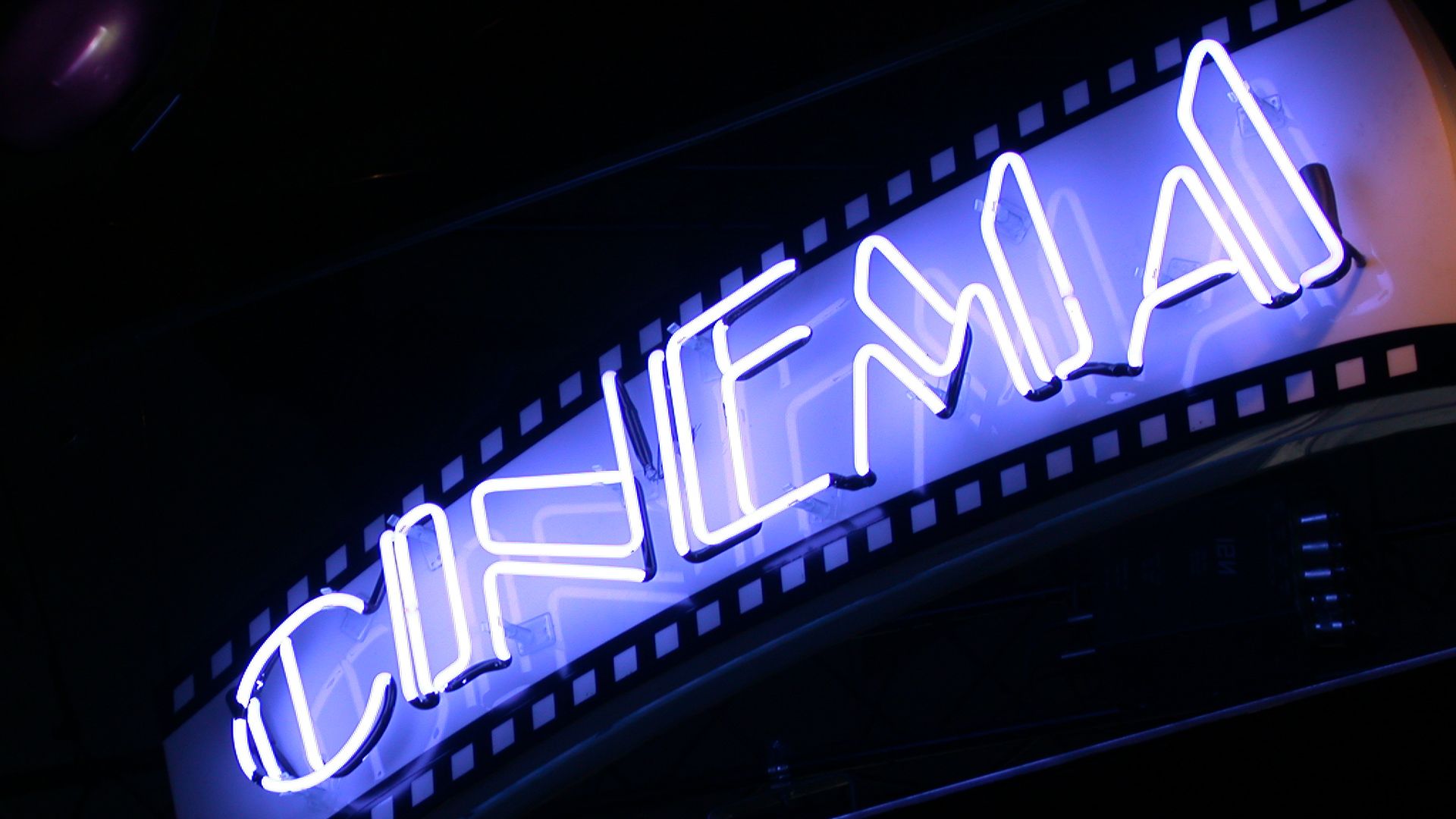 cine wallpaper,blau,neon ,neonschild,licht,elektronische beschilderung