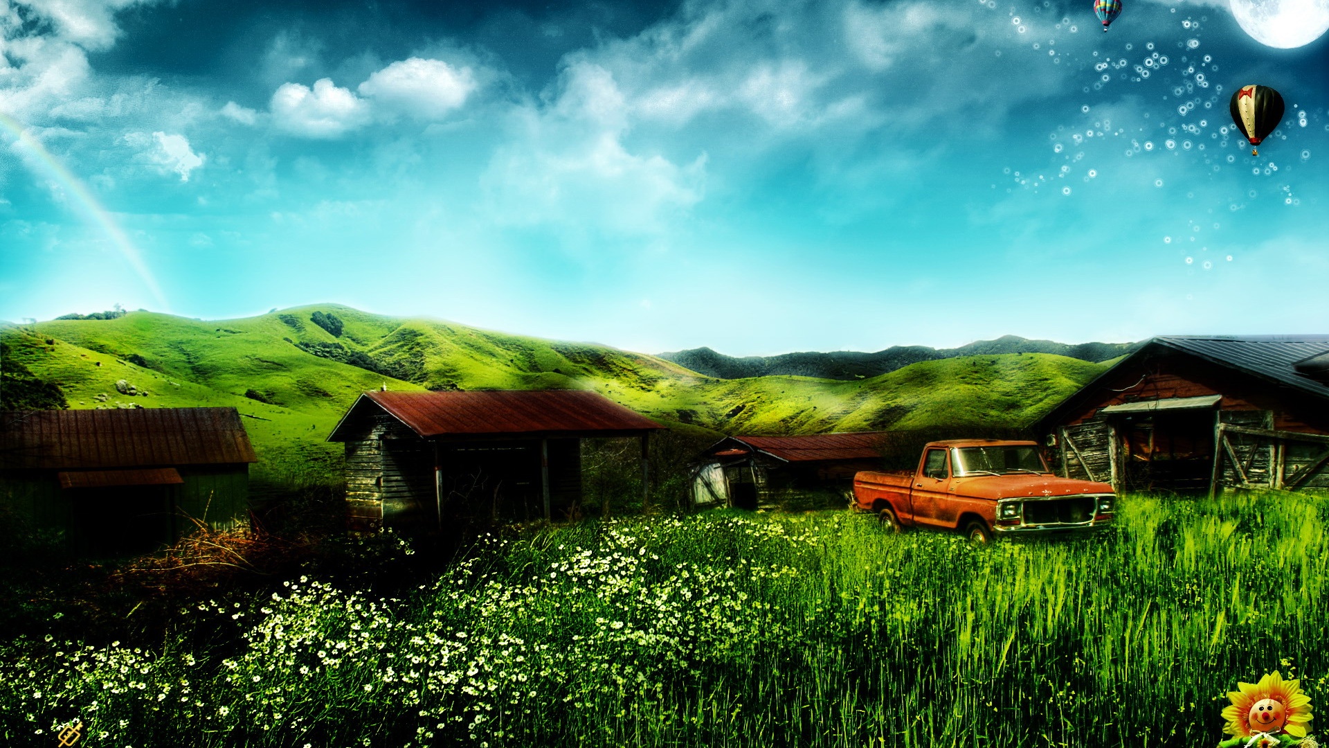 best house wallpaper,natural landscape,nature,sky,green,grassland