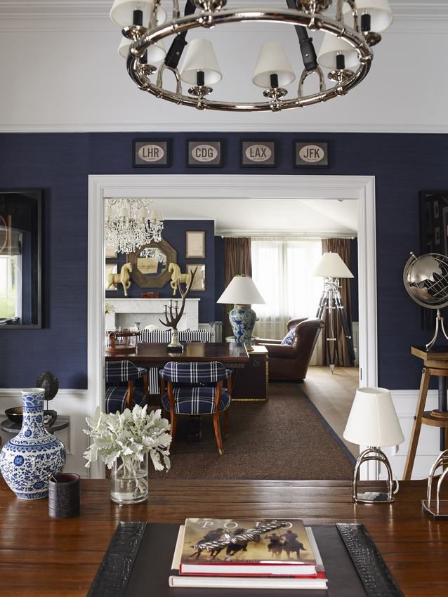 navy white wallpaper,room,living room,interior design,ceiling,dining room