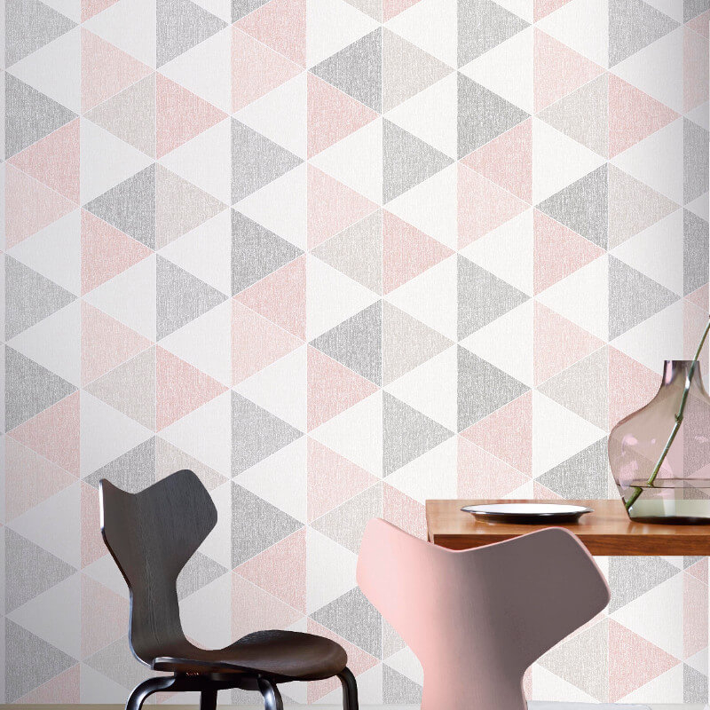 Arthouse Vip Scandi Triangle Pink/grey Wallpaper Pink And Grey